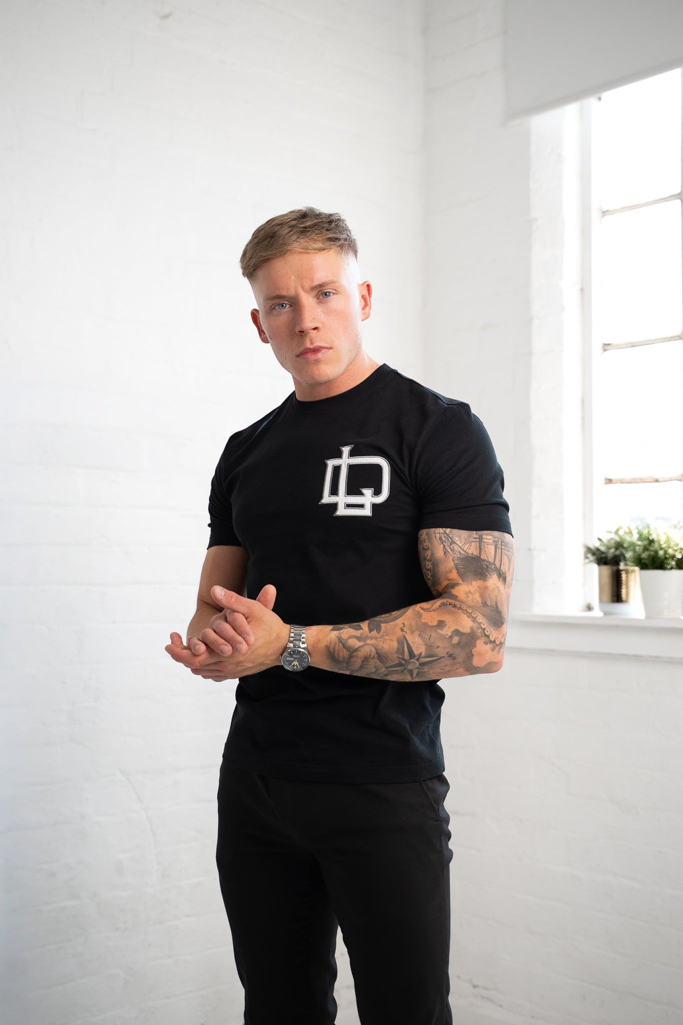 Monogram T shirt Black